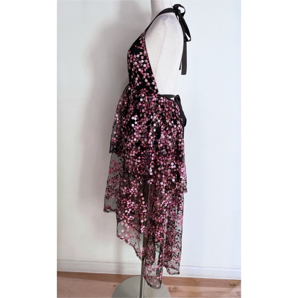 Rare NWT For Love and Lemons Beaded Gibson Cherry Blossom Floral Sheers Dress S - Picture 8 of 16